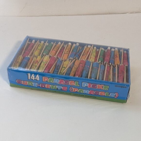 NWT Tiki Tropical Umbrellas Bar Retro Paper Parasols 144-Count Hawaii Party BBQ - Picture 5 of 6